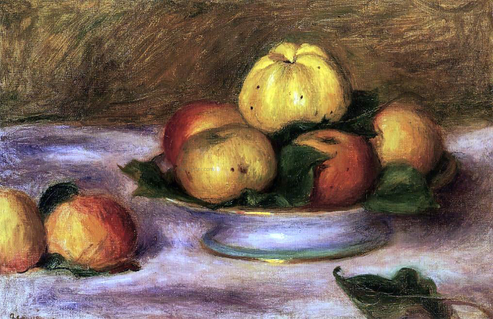  Pierre Auguste Renoir Apples on a Plate - Hand Painted Oil Painting