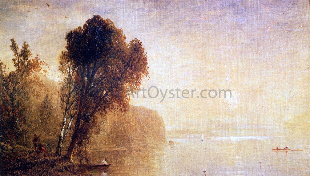  John Frederick Kensett Autumn River Scene - Hand Painted Oil Painting