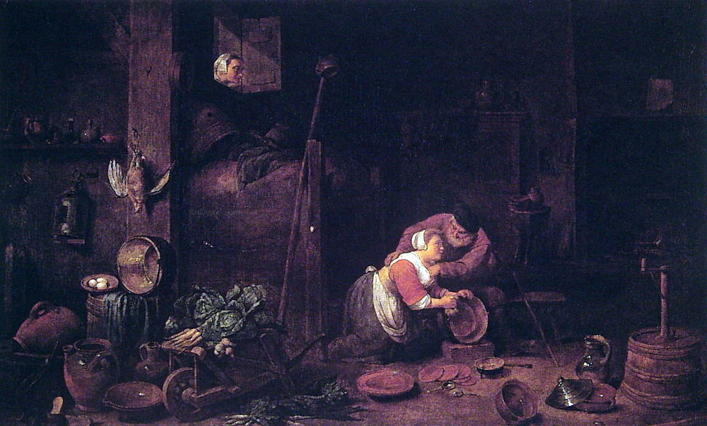  Ferdinand Georg Waldmuller Der Alte Und Die Kuchenmagd - Hand Painted Oil Painting