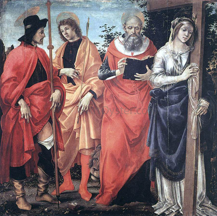  Filippino Lippi Four Saints Altarpiece - Hand Painted Oil Painting