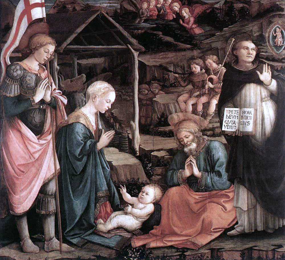  Fra Filippo Lippi Adoration of the Child with Saints - Hand Painted Oil Painting