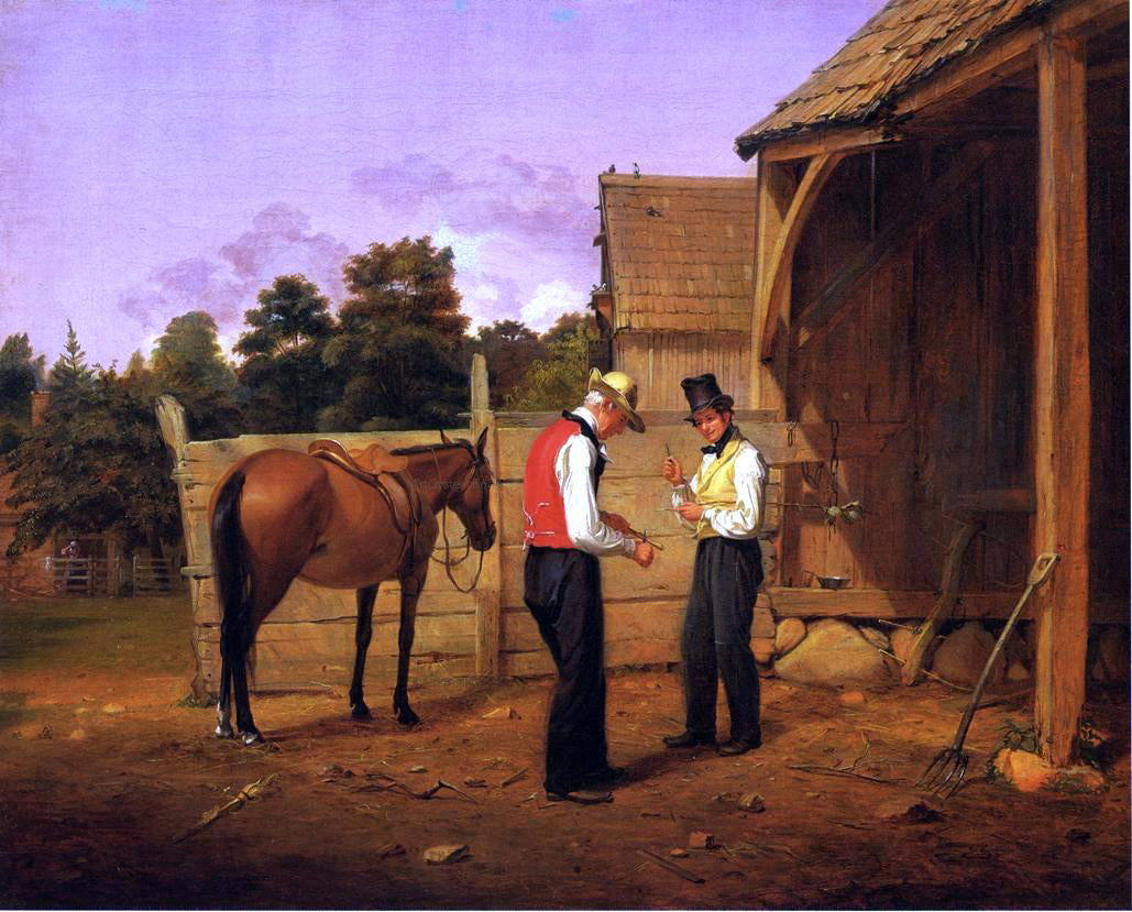  William Sidney Mount Barganing for a Horse - Hand Painted Oil Painting
