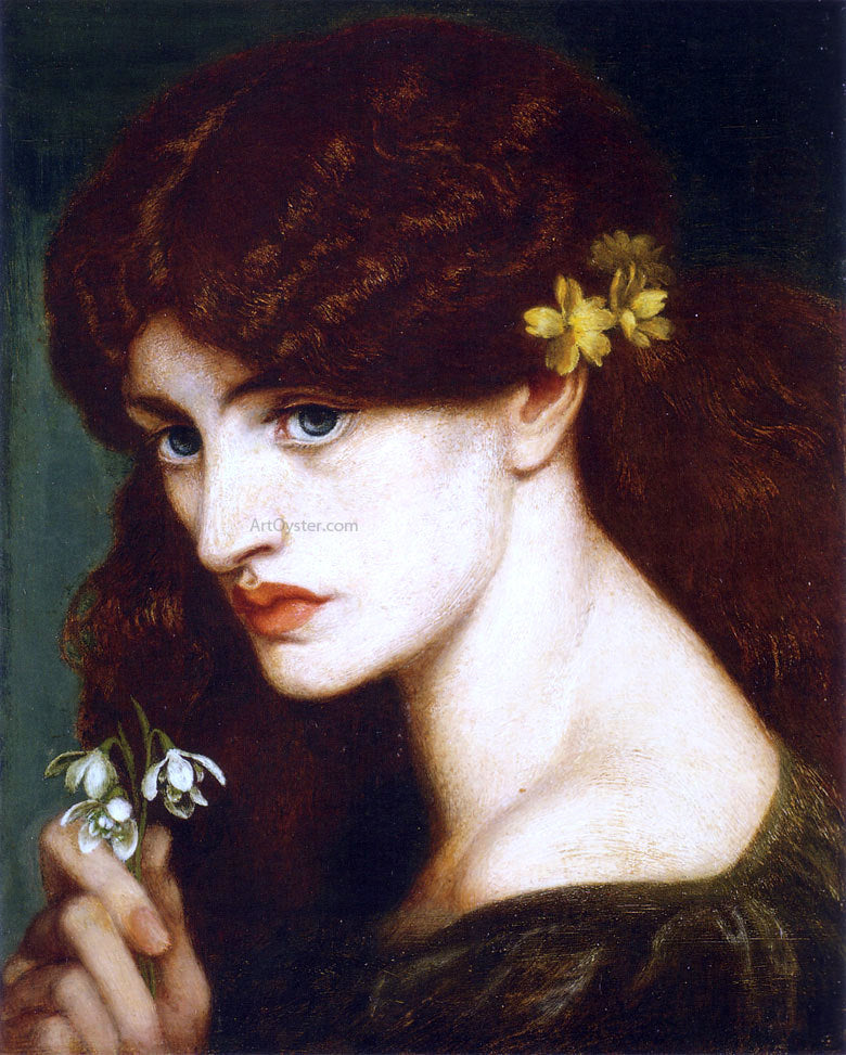  Dante Gabriel Rossetti Blanzifiore (also known as Snowdrops) - Hand Painted Oil Painting