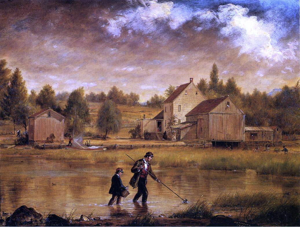  William Sidney Mount Catching Crabs - Hand Painted Oil Painting