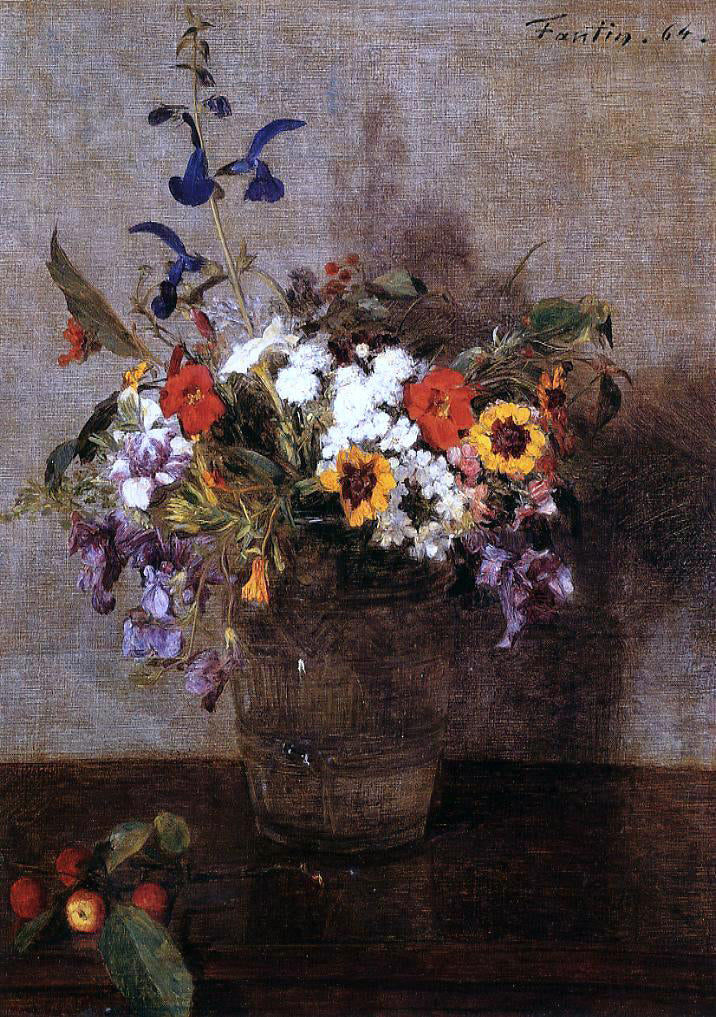  Henri Fantin-Latour Diverse Flowers - Hand Painted Oil Painting