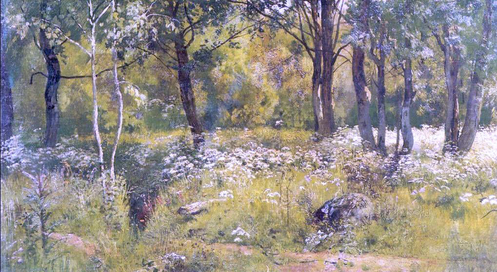  Ivan Ivanovich Shishkin Grassy glades of the forest (etude) - Hand Painted Oil Painting