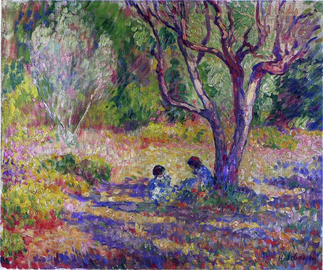  Henri Lebasque In the Garden - Hand Painted Oil Painting