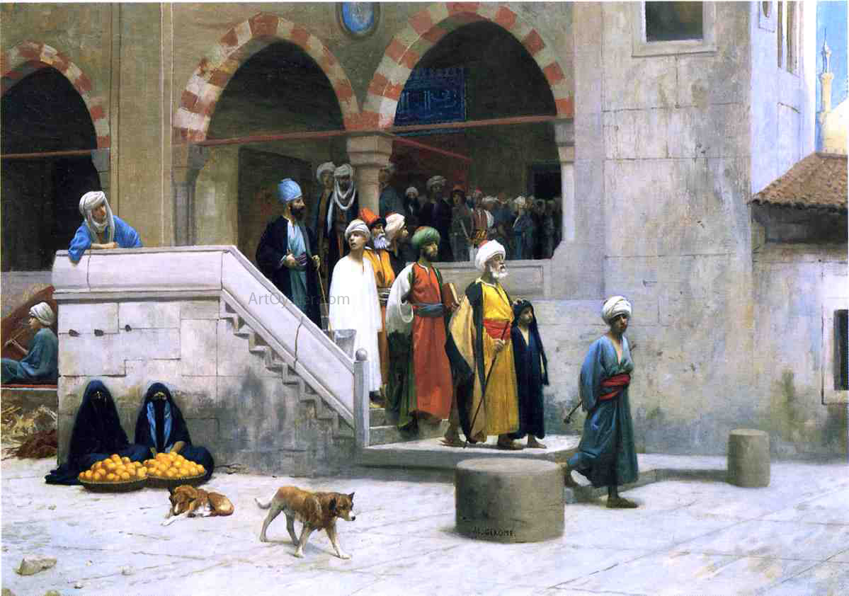  Jean-Leon Gerome Leaving the Mosque - Hand Painted Oil Painting