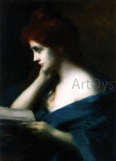  Jean-Jacques Henner Melancholy - Hand Painted Oil Painting