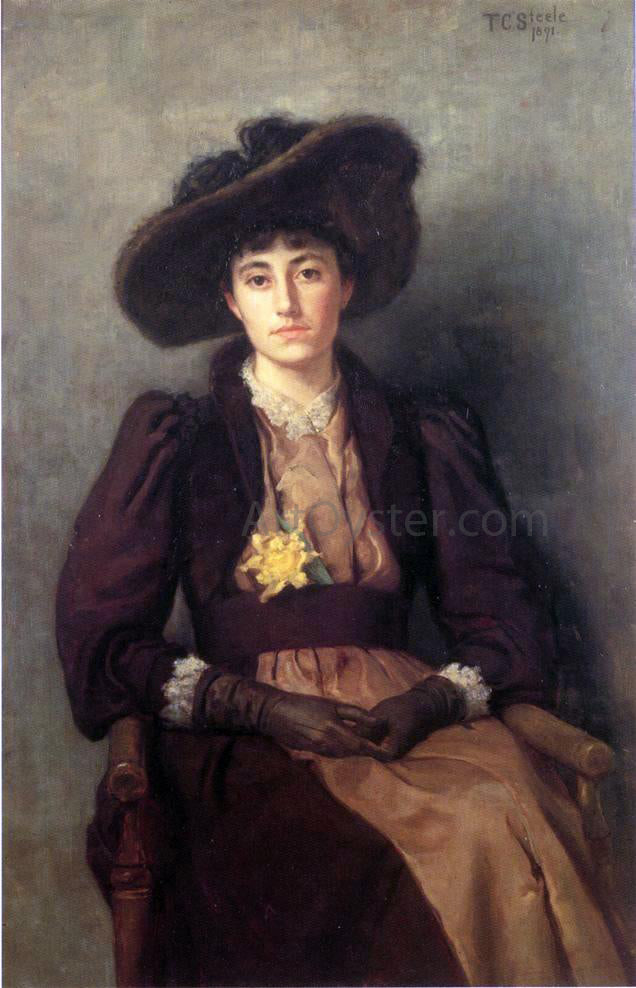  Theodore Clement Steele Portrait of Daisy - Hand Painted Oil Painting