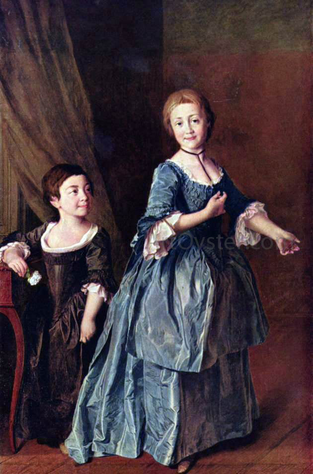  Dmitry Grigorevich Levitsky Portrait of the Princesses Davidova and Rzevskaja - Hand Painted Oil Painting