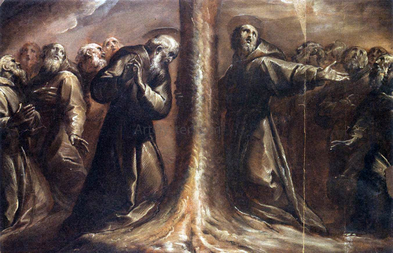  Giovanni Battista Crespi Religious Figures Praying at the Foot of a Tree - Hand Painted Oil Painting