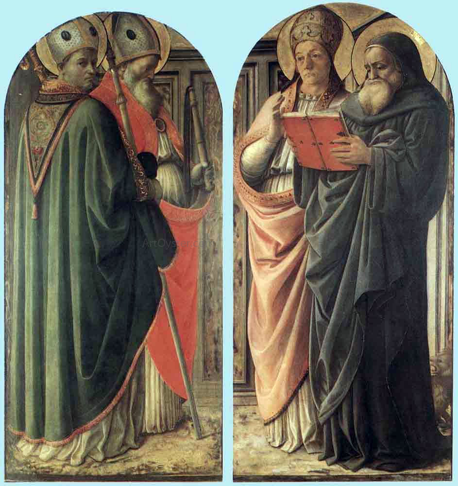  Fra Filippo Lippi The Doctors of the Church - Hand Painted Oil Painting