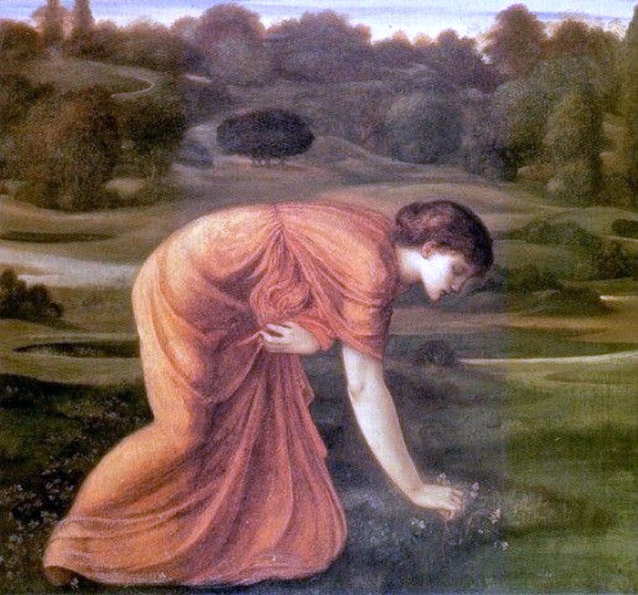  Sir Edward Burne-Jones The March Marigold - Hand Painted Oil Painting