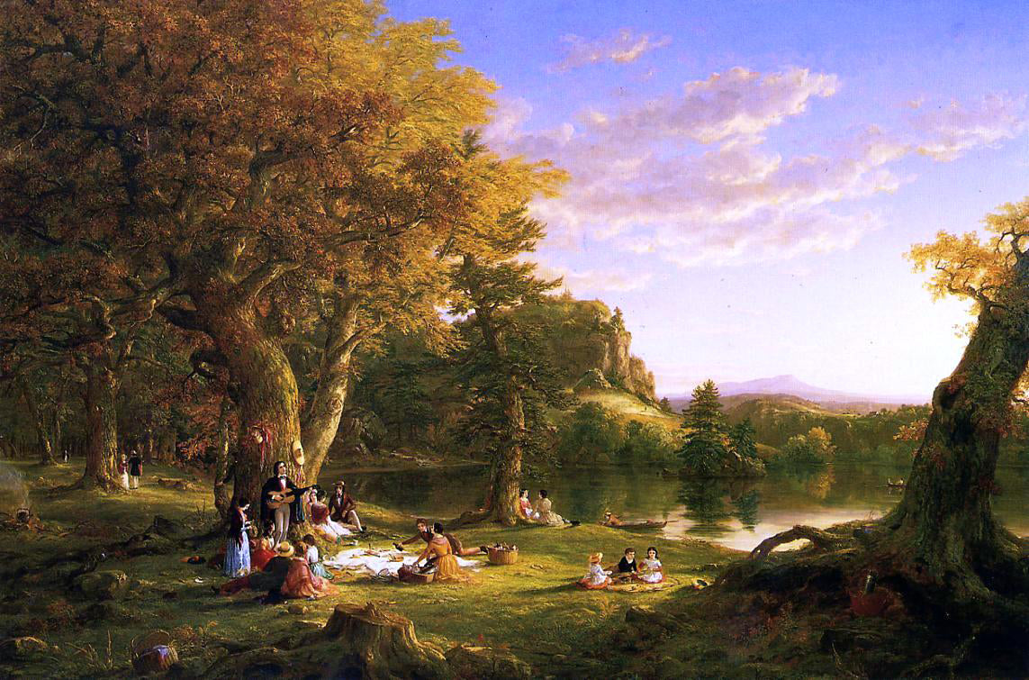  Thomas Cole The Picnic - Hand Painted Oil Painting
