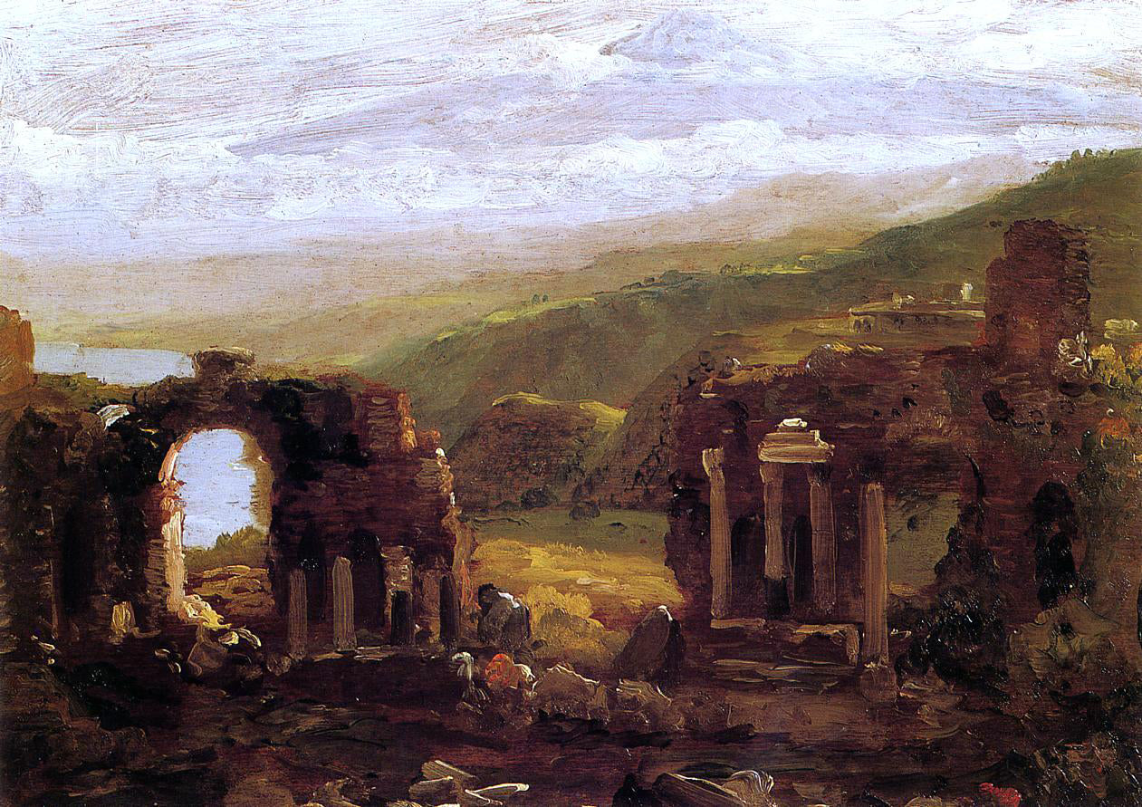  Thomas Cole The Ruins of Taormina - Hand Painted Oil Painting