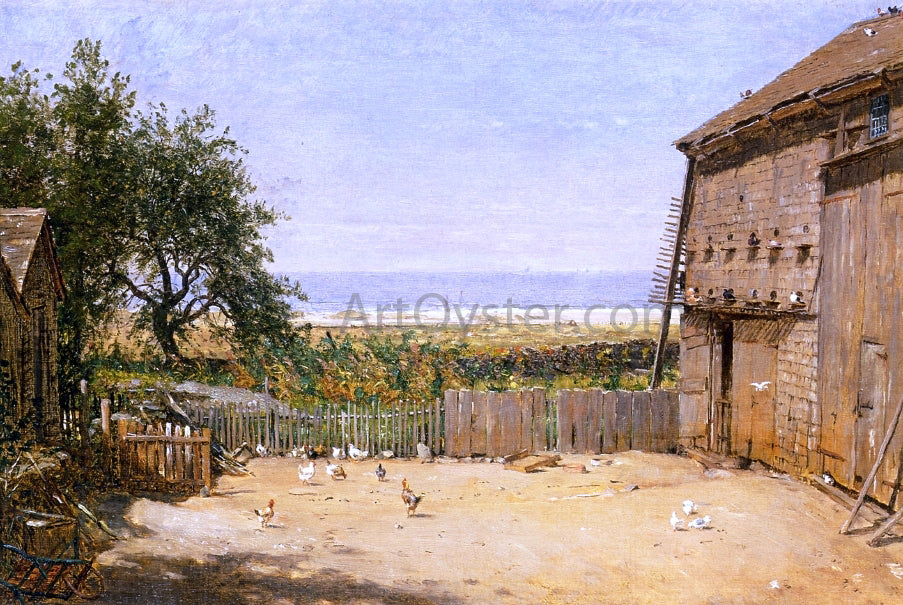  Thomas Worthington Whittredge The Sea from the Dove Cote, Newport, Rhode Island - Hand Painted Oil Painting