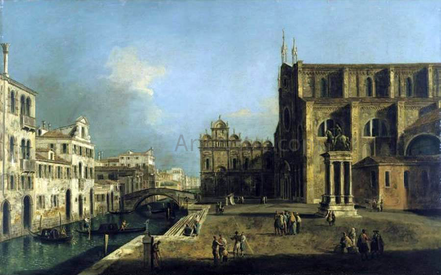  Michele Marieschi View of Campo SS. Giovanni e Paolo, Venice - Hand Painted Oil Painting