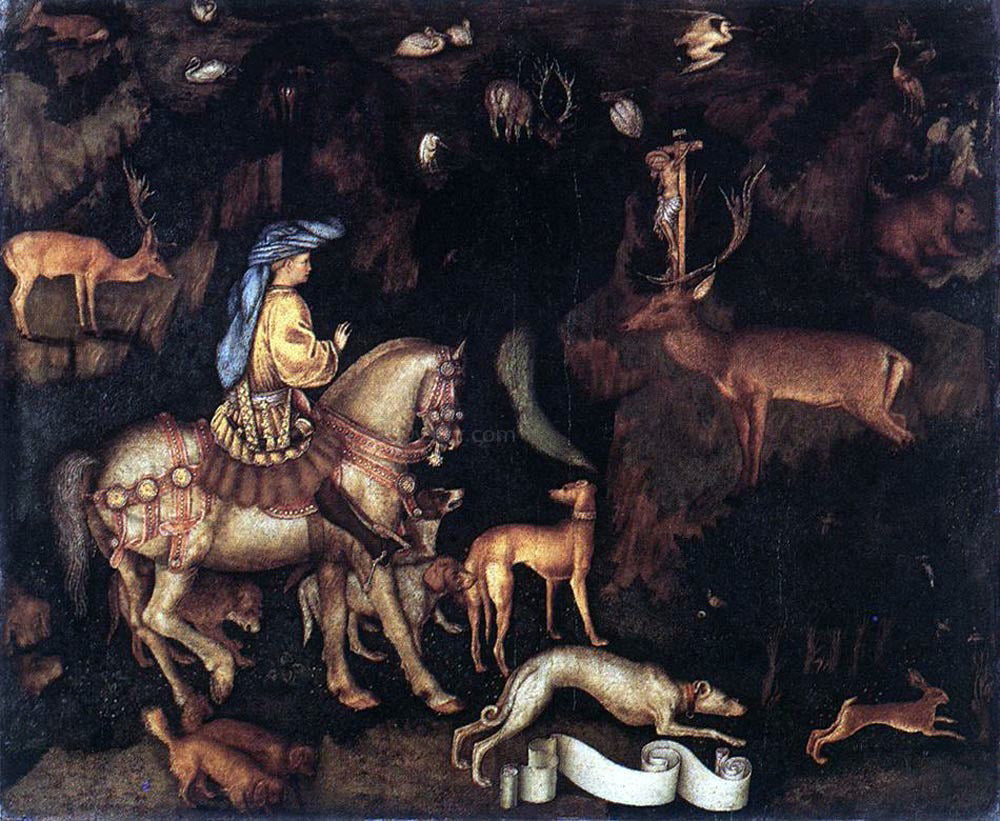  Antonio Pisanello Vision of St Eustace - Hand Painted Oil Painting