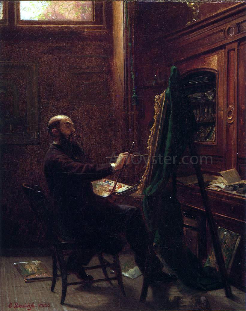  Emanuel Gottlieb Leutze Worthington Whittredge in His Tenth Street Studio - Hand Painted Oil Painting